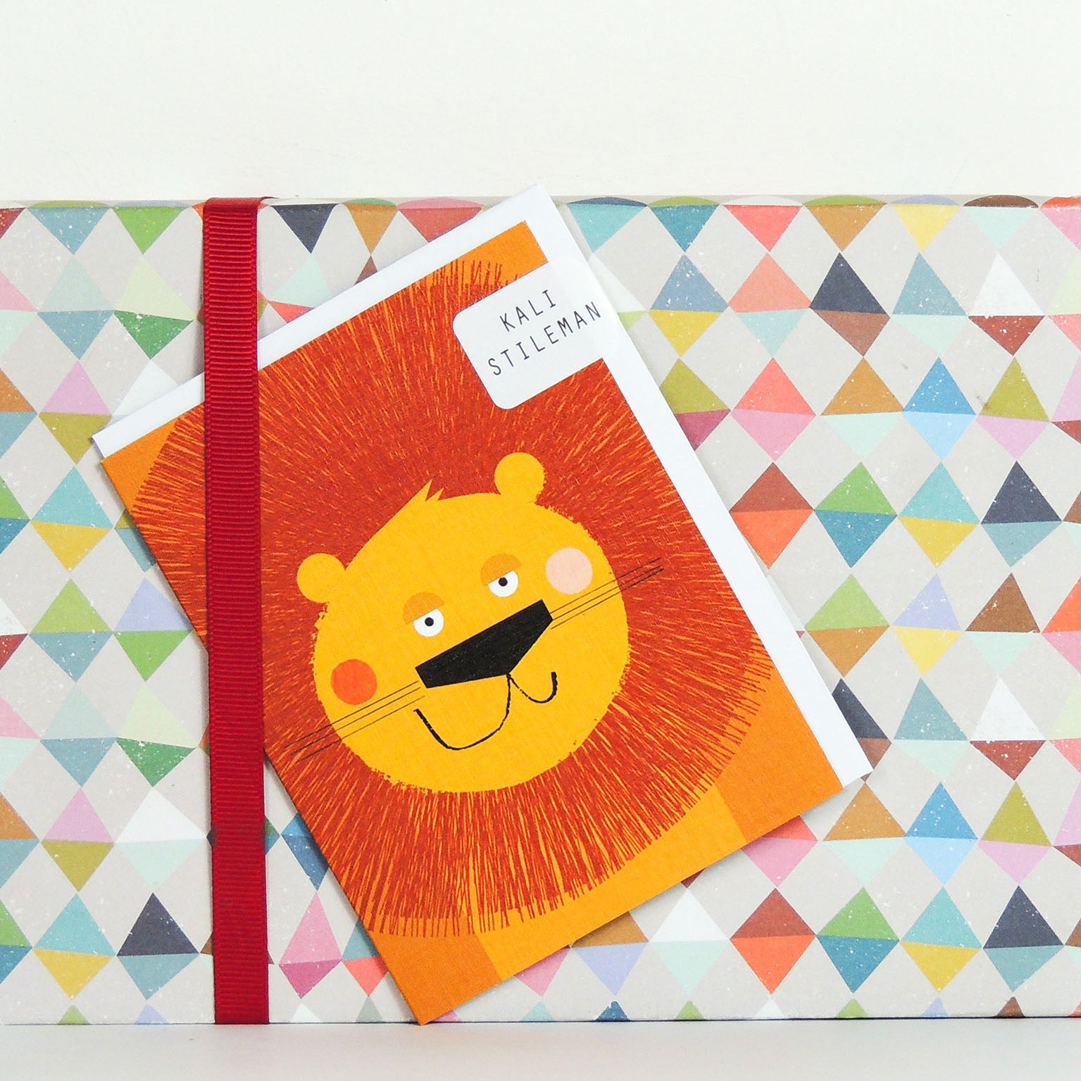 mini lion greetings card