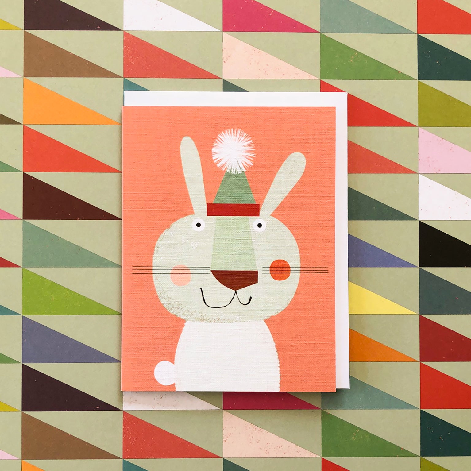 mini rabbit greetings card