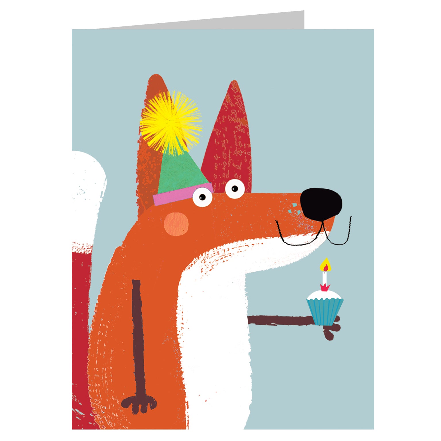 mini fox greetings card