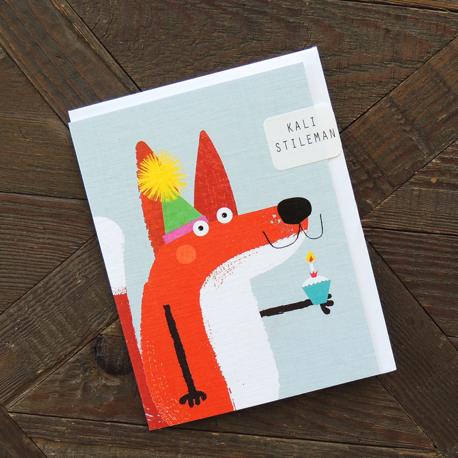 mini fox greetings card