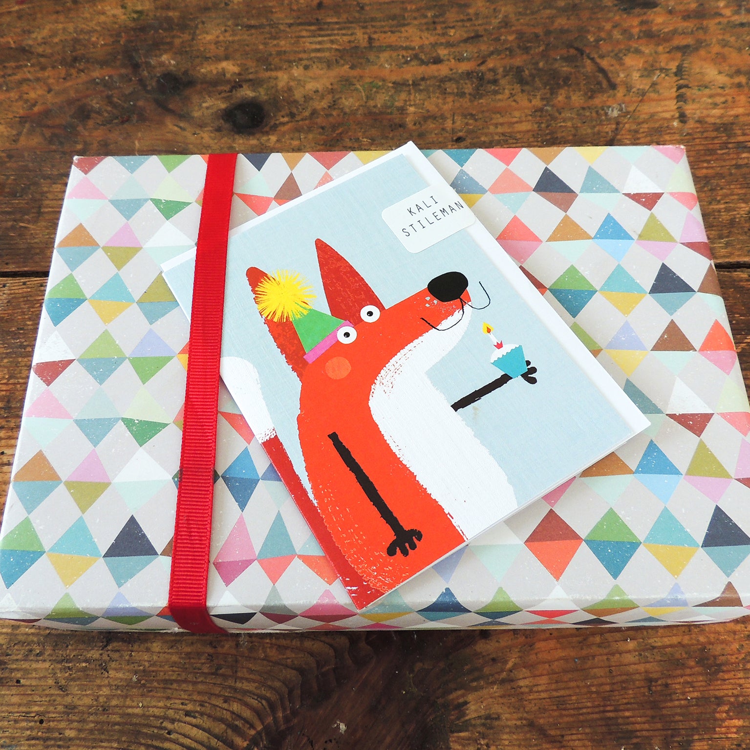 mini fox greetings card