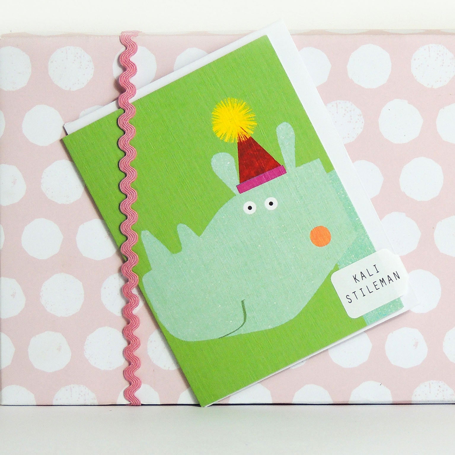 mini rhino greetings card