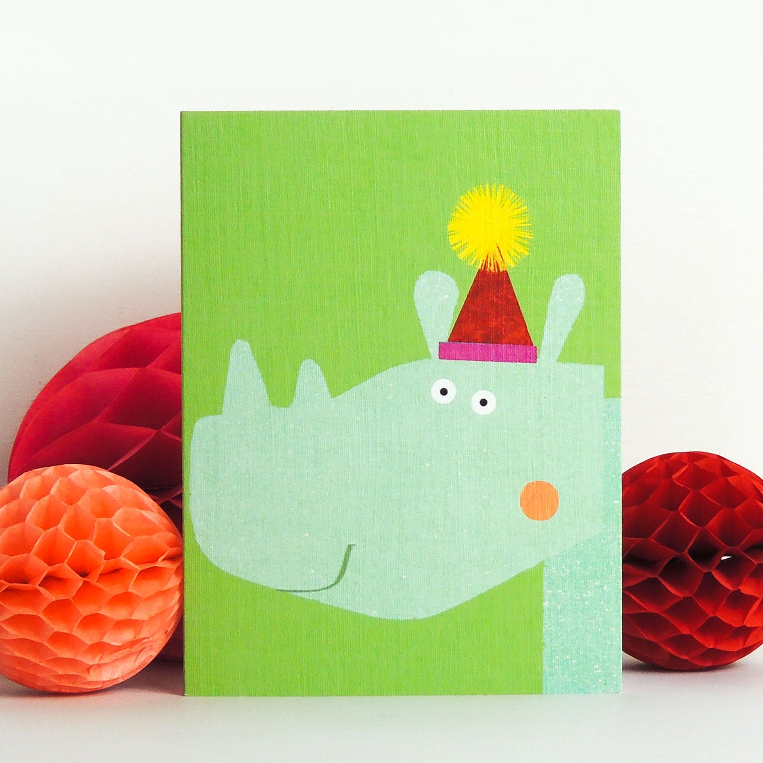 mini rhino greetings card