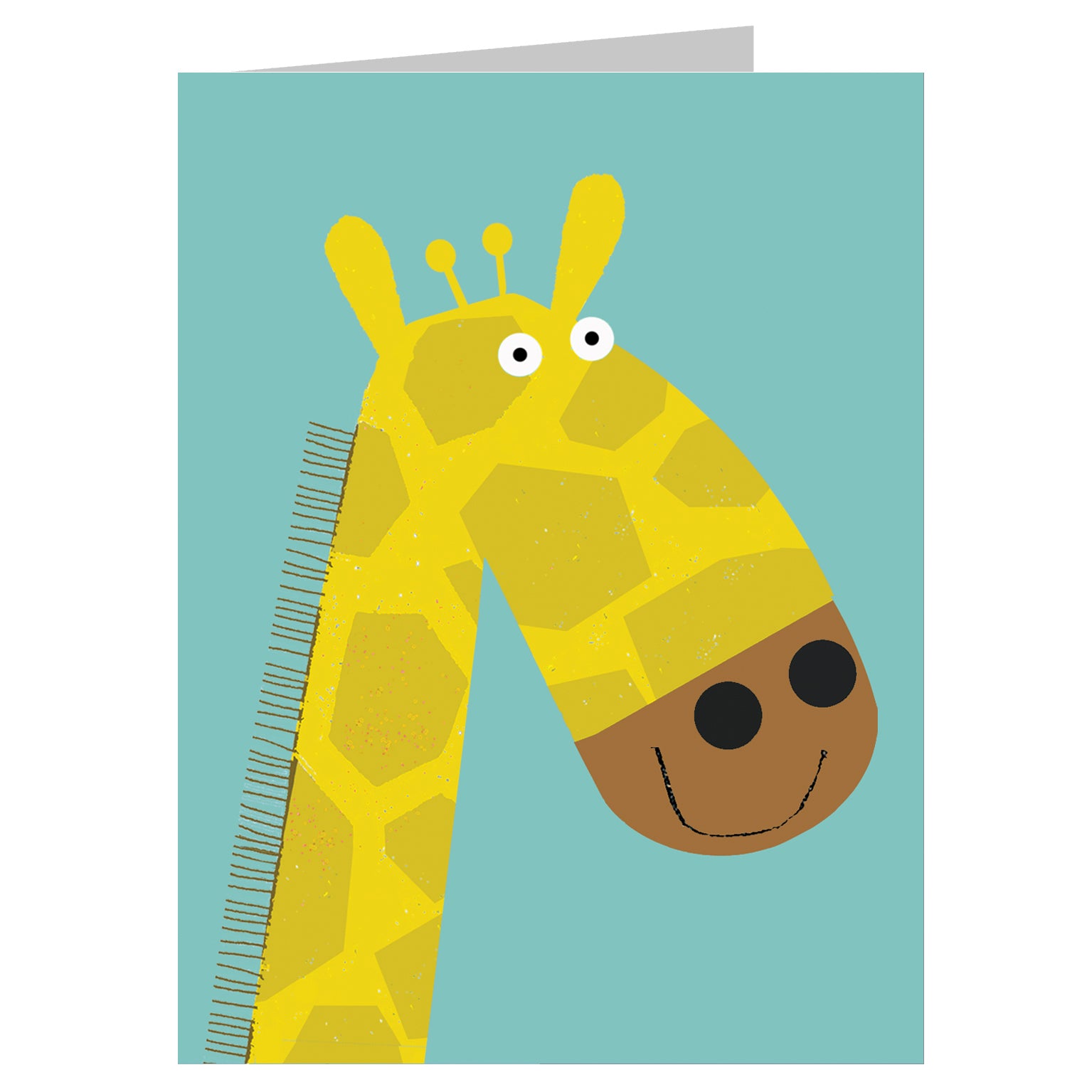 mini giraffe greetings card