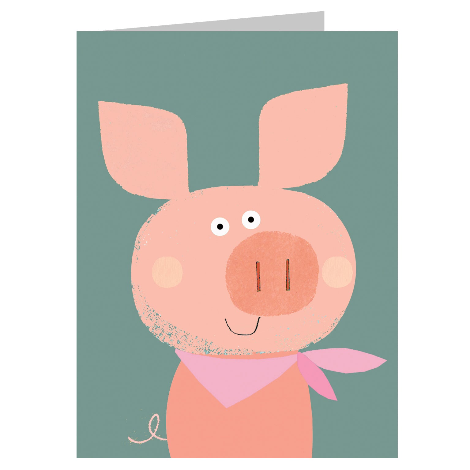 mini piglet greetings card