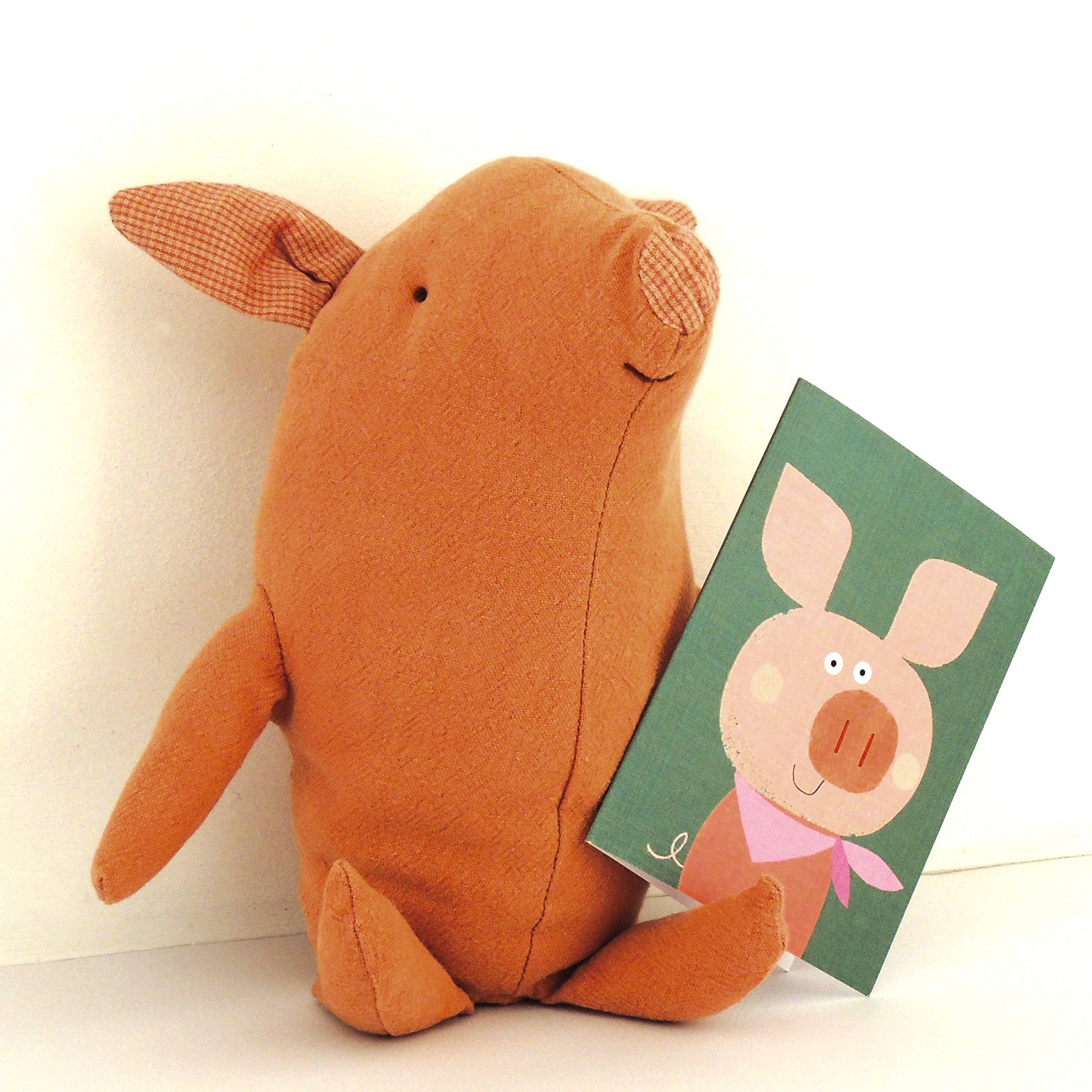 mini piglet greetings card