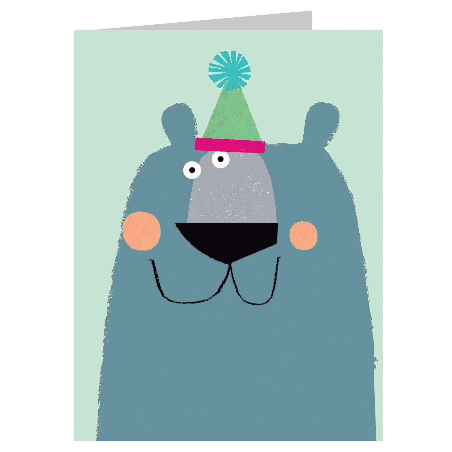 mini blue bear card