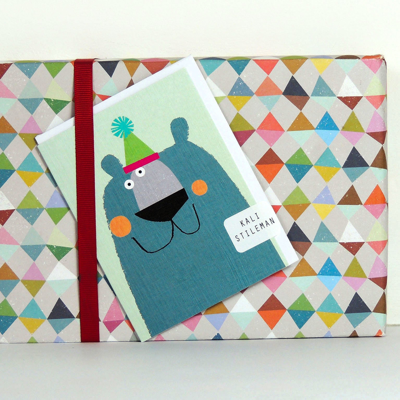 mini blue bear card