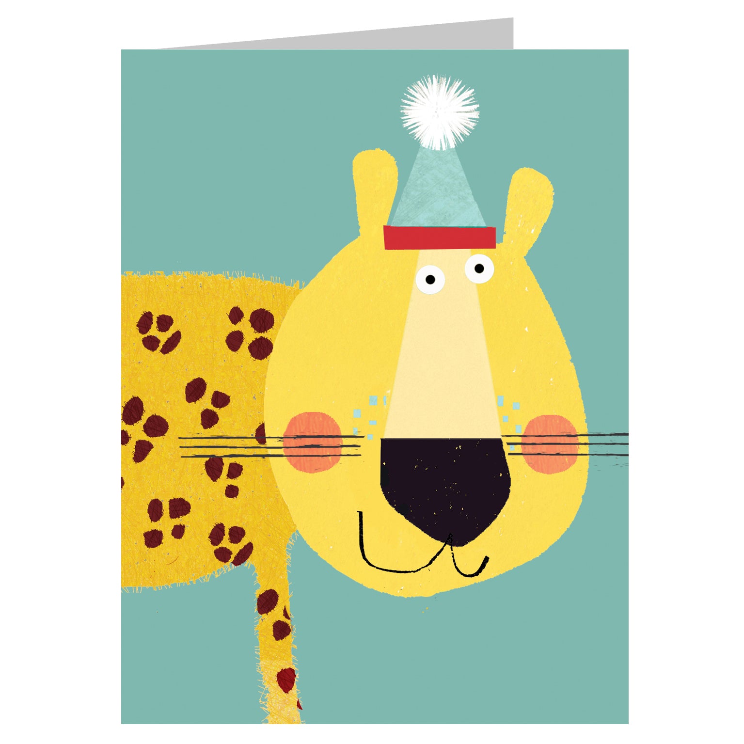 mini cheetah greetings card