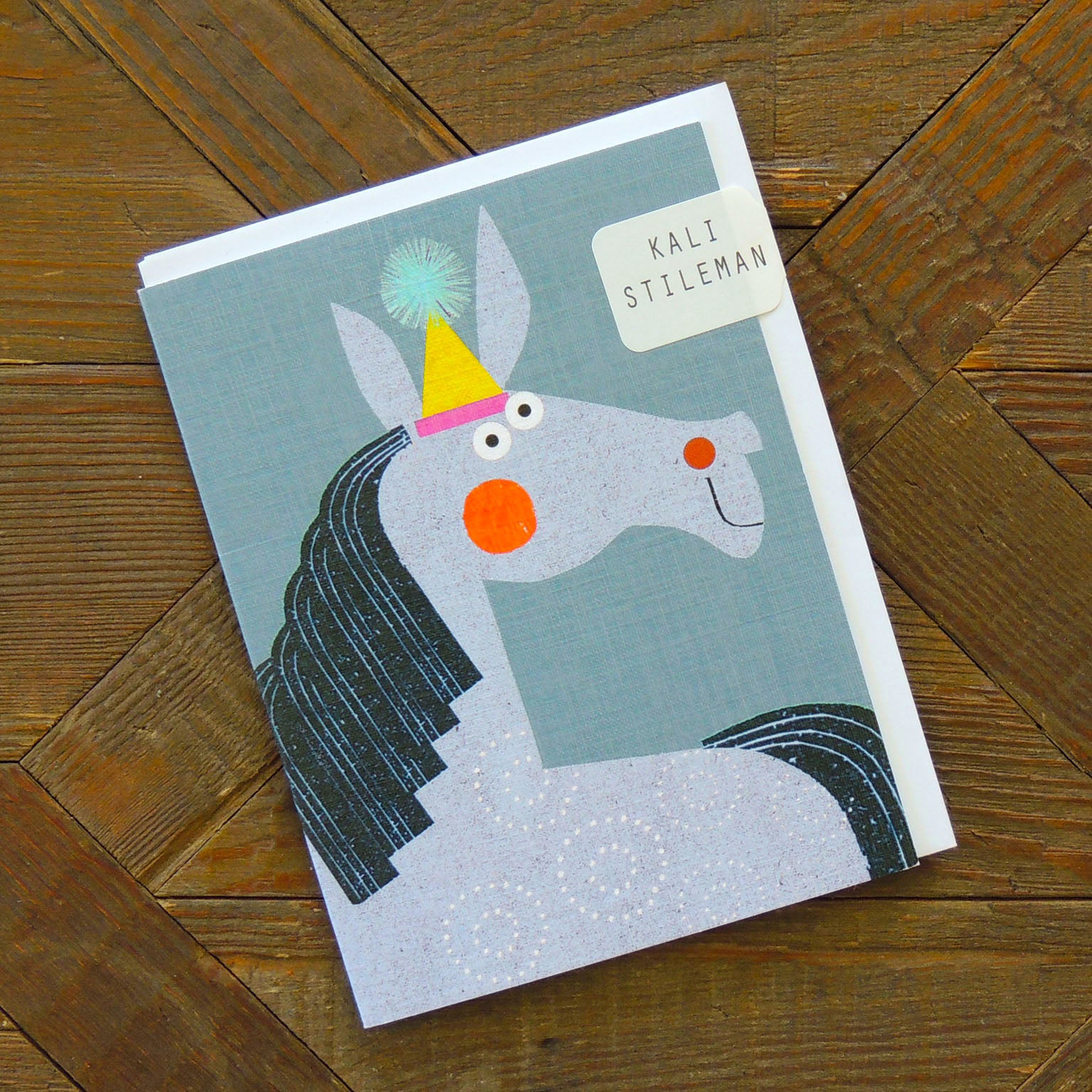 mini horse greetings card