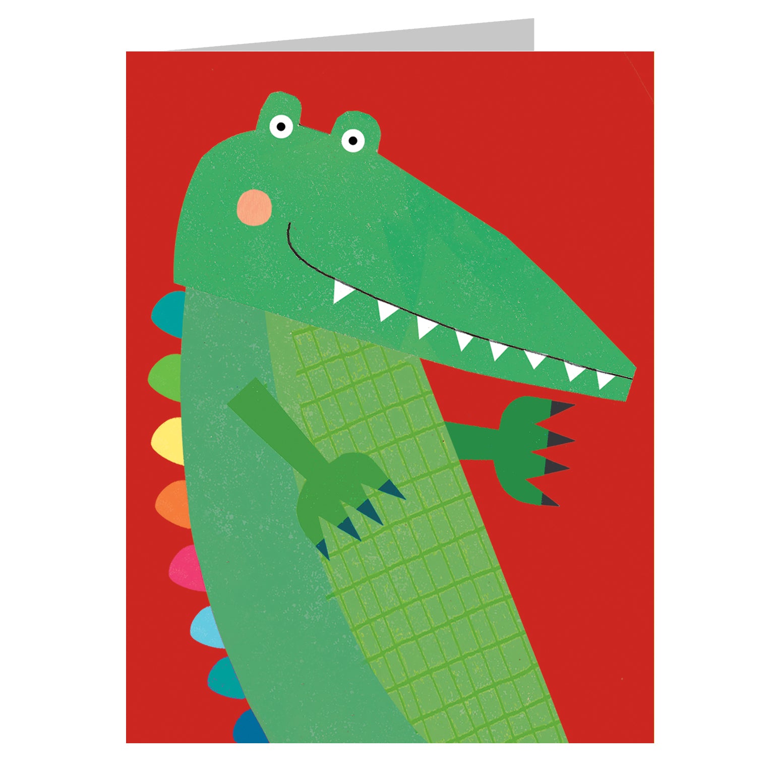 mini crocodle greetings card