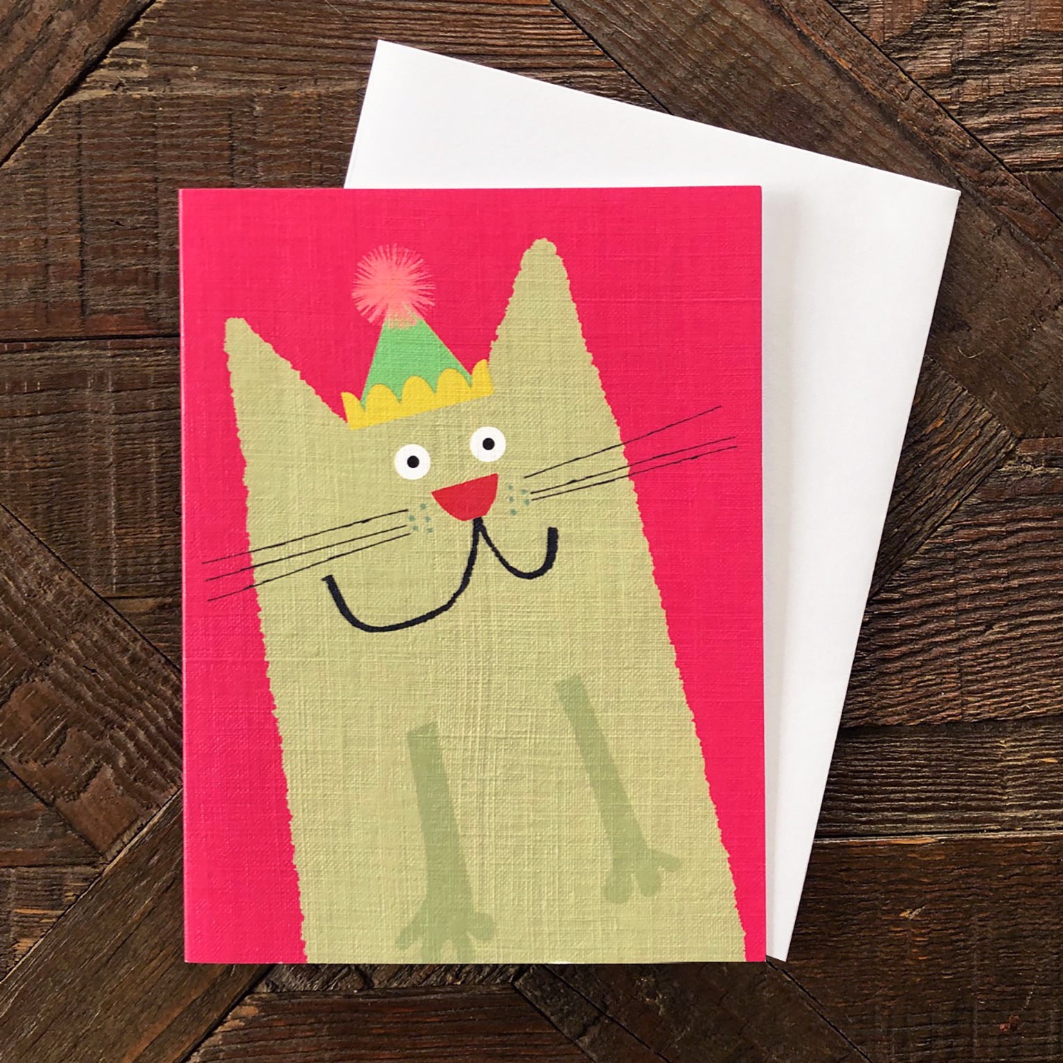 mini cat greetings card