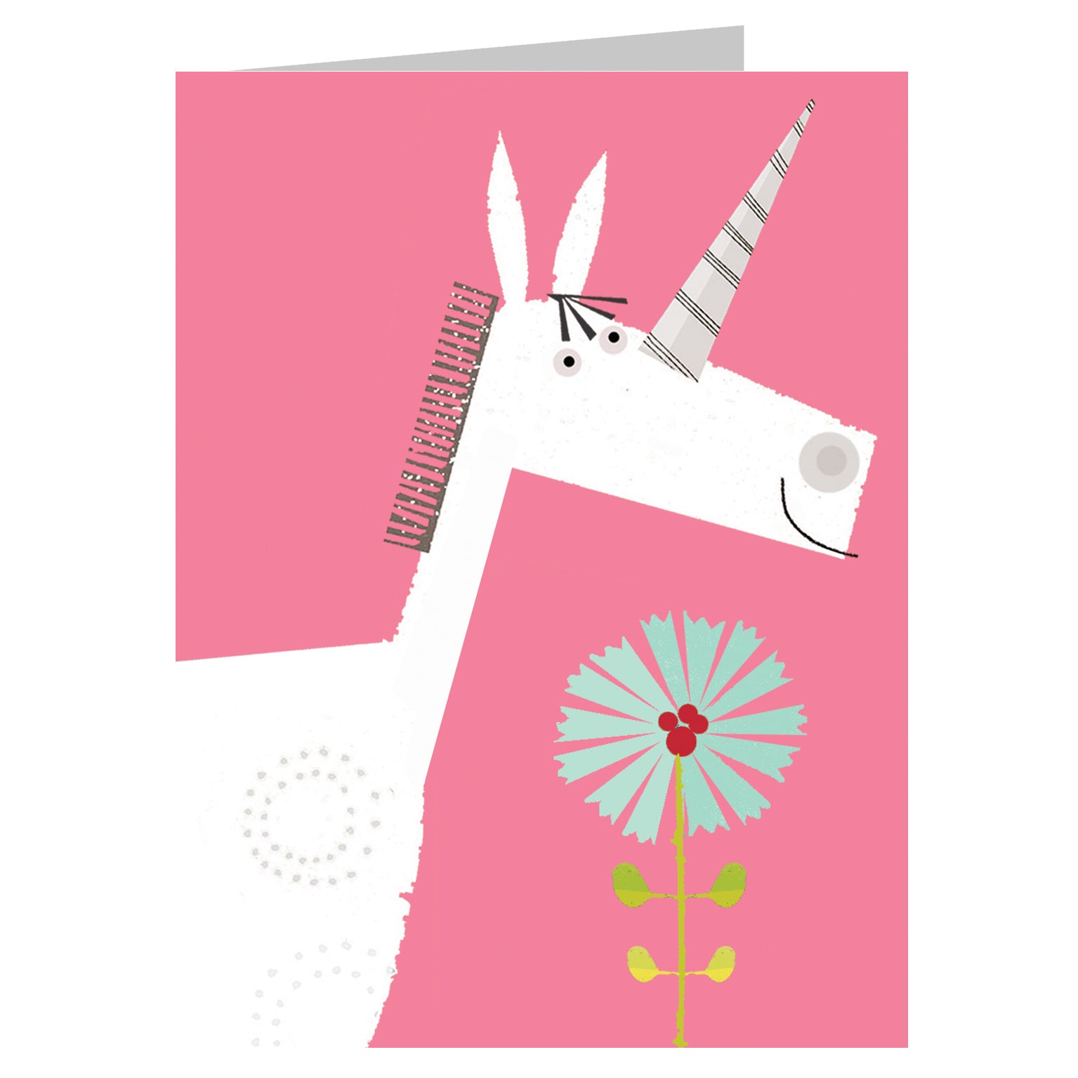 mini unicorn greetings card