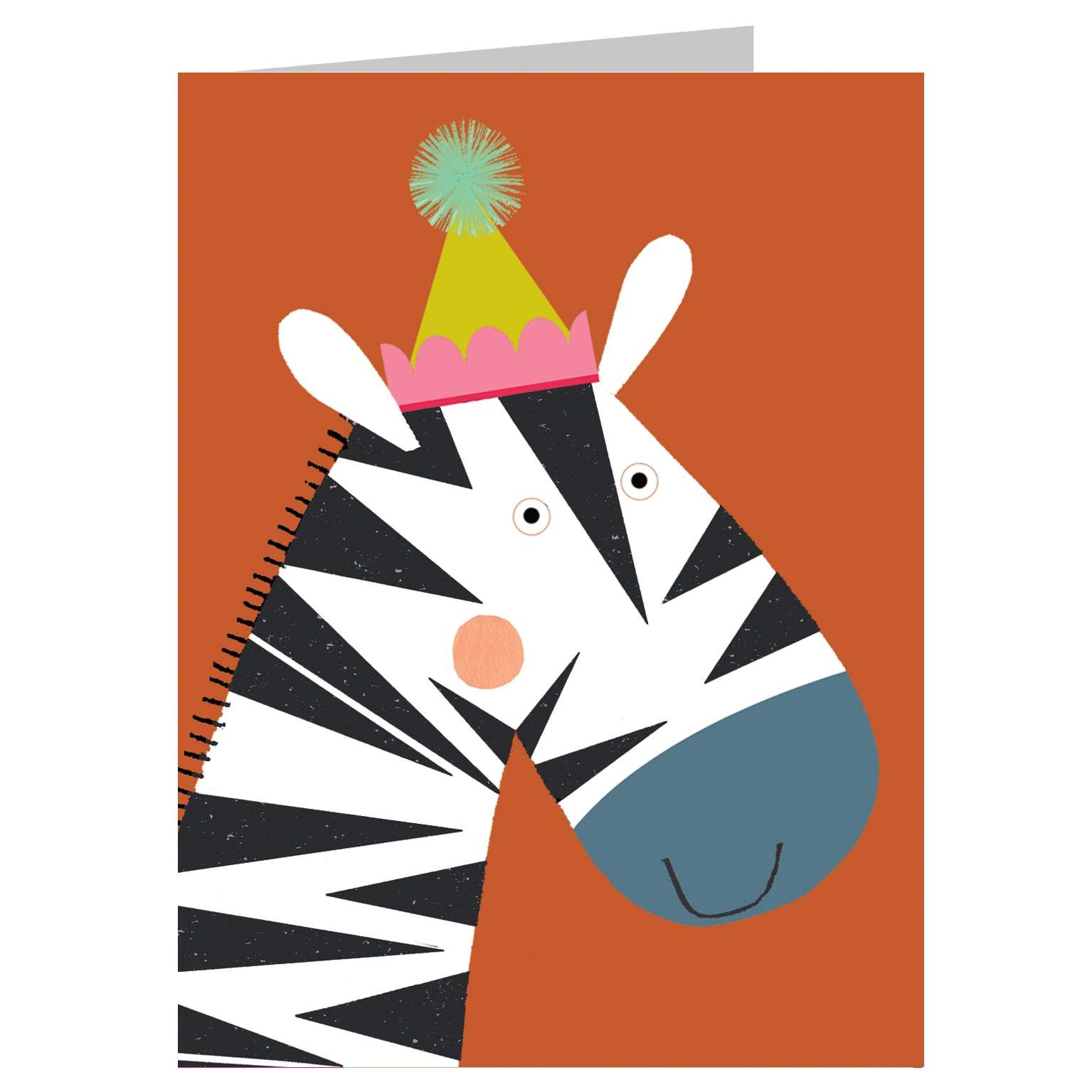 mini zebra greetings card