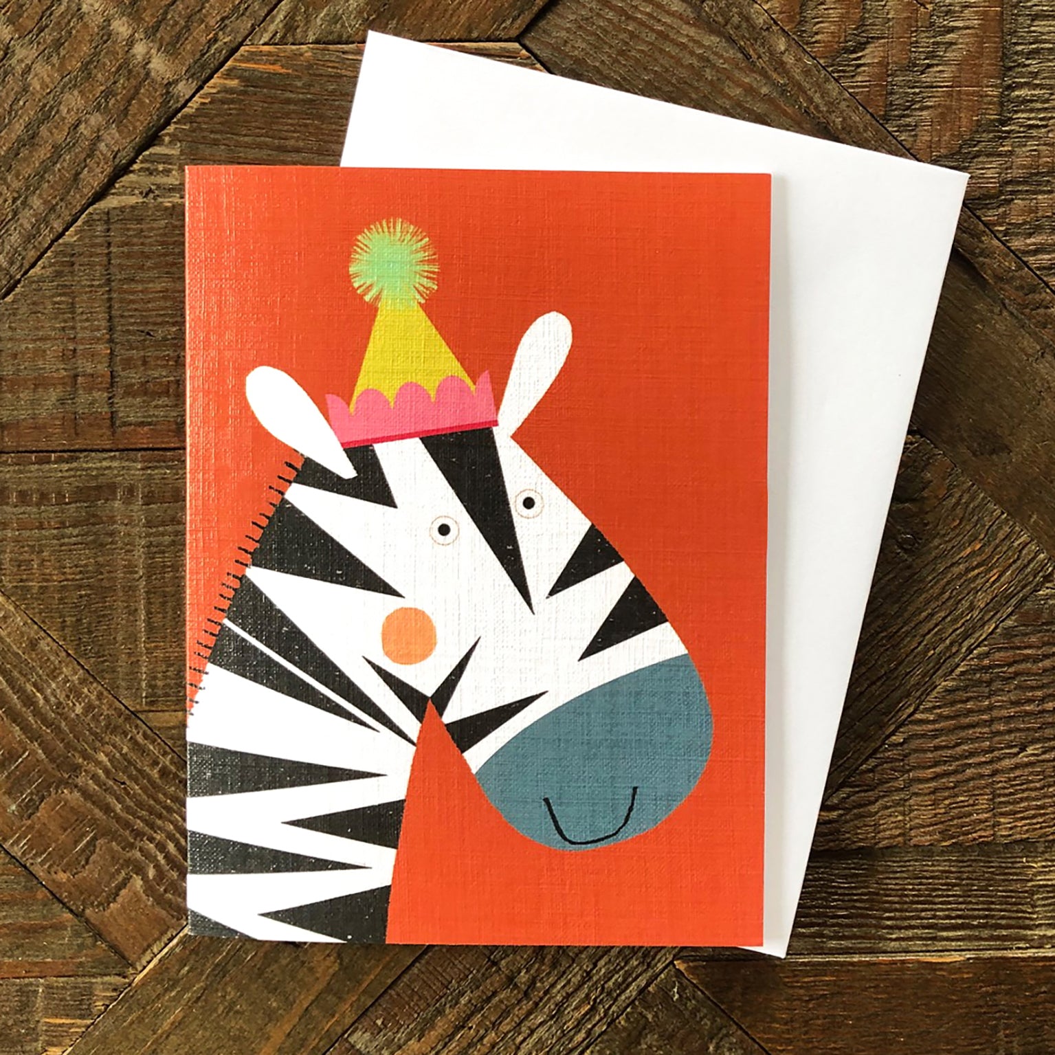 mini zebra greetings card