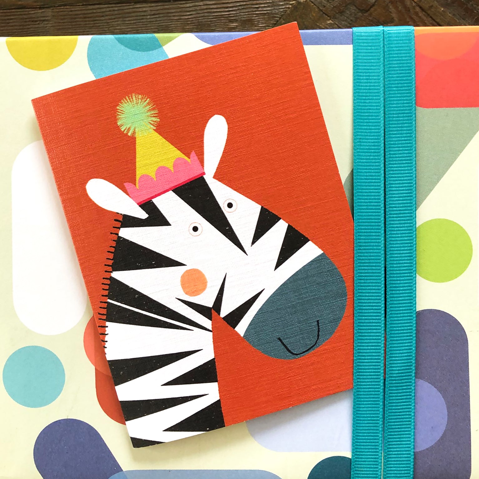 mini zebra greetings card