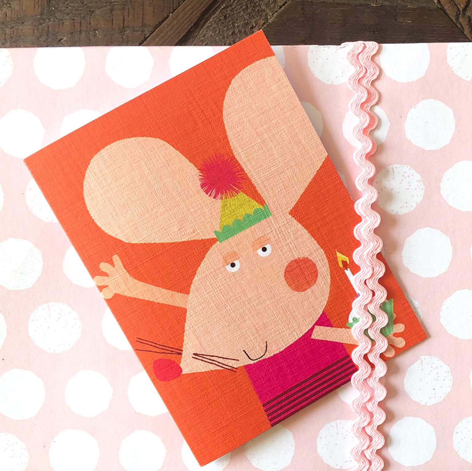 mini mouse greetings card