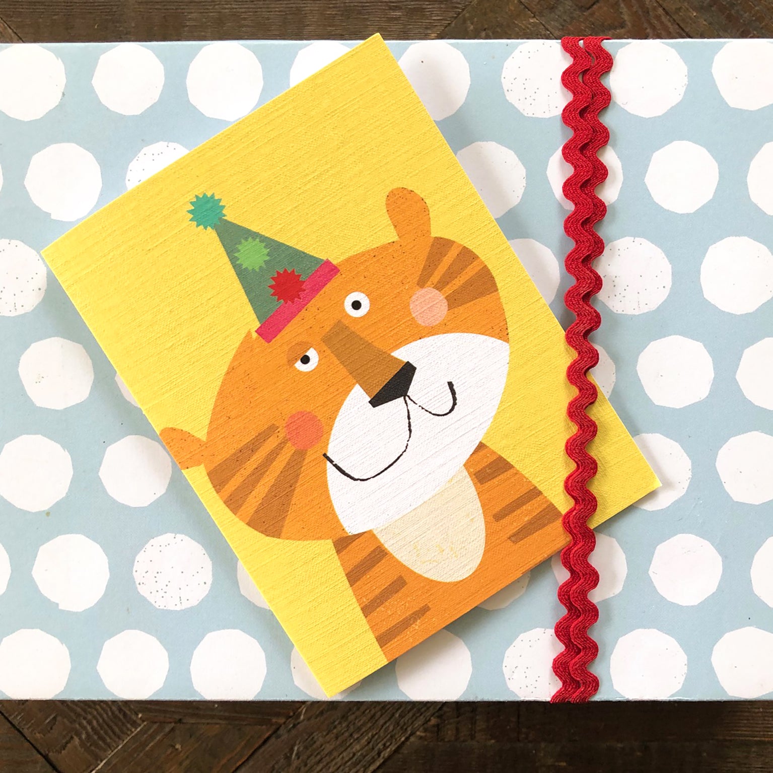 mini tiger greetings card