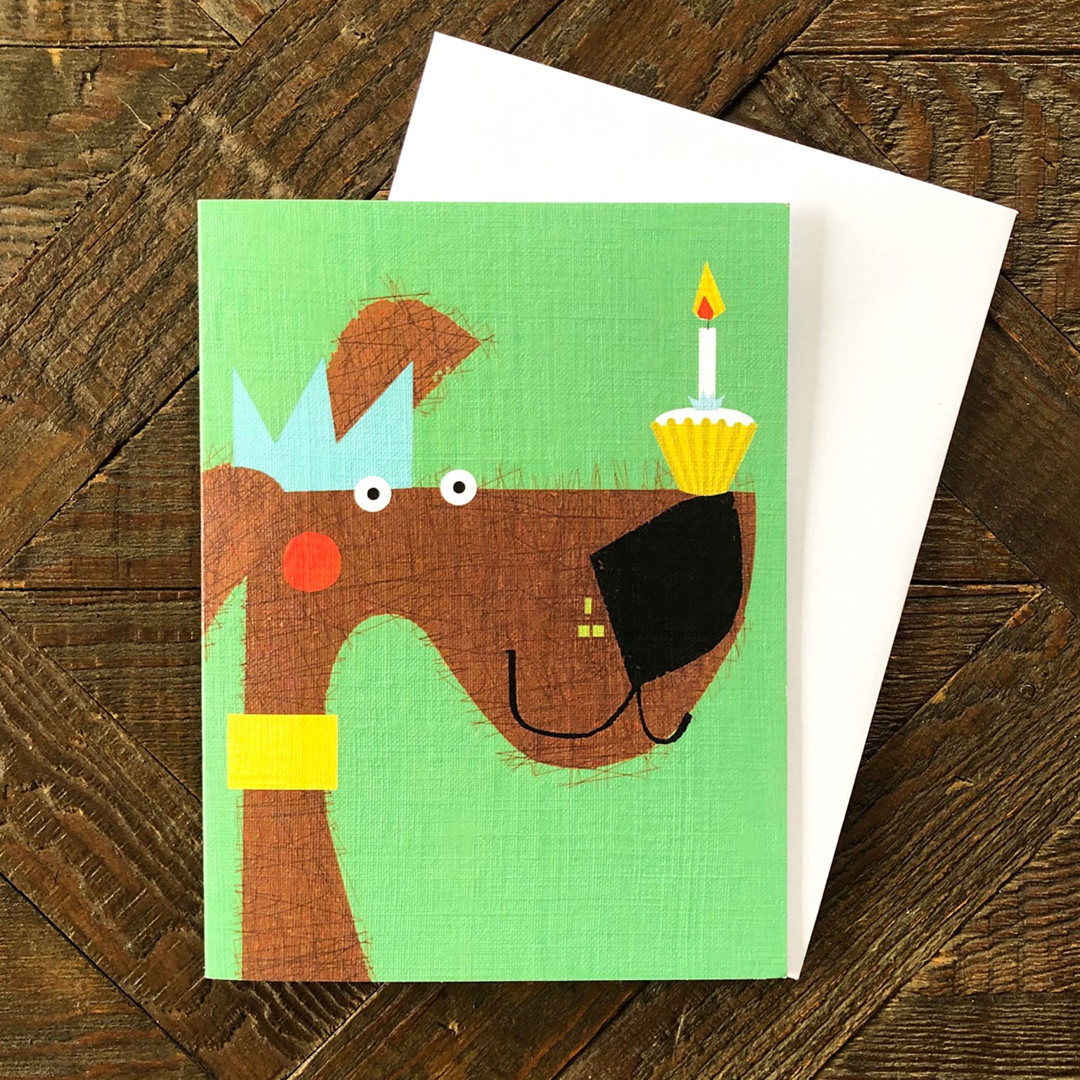 mini dog greetings card