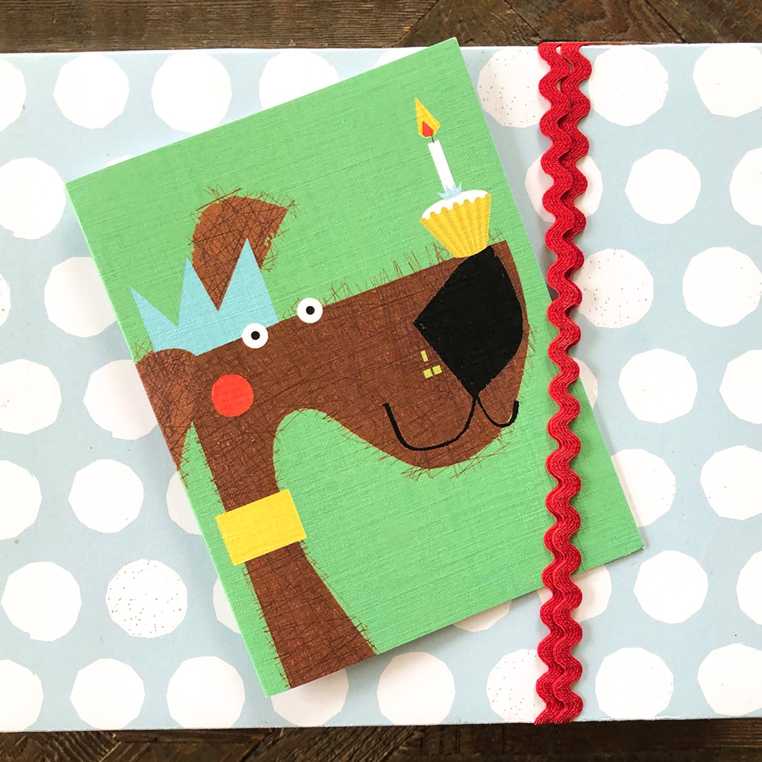 mini dog greetings card