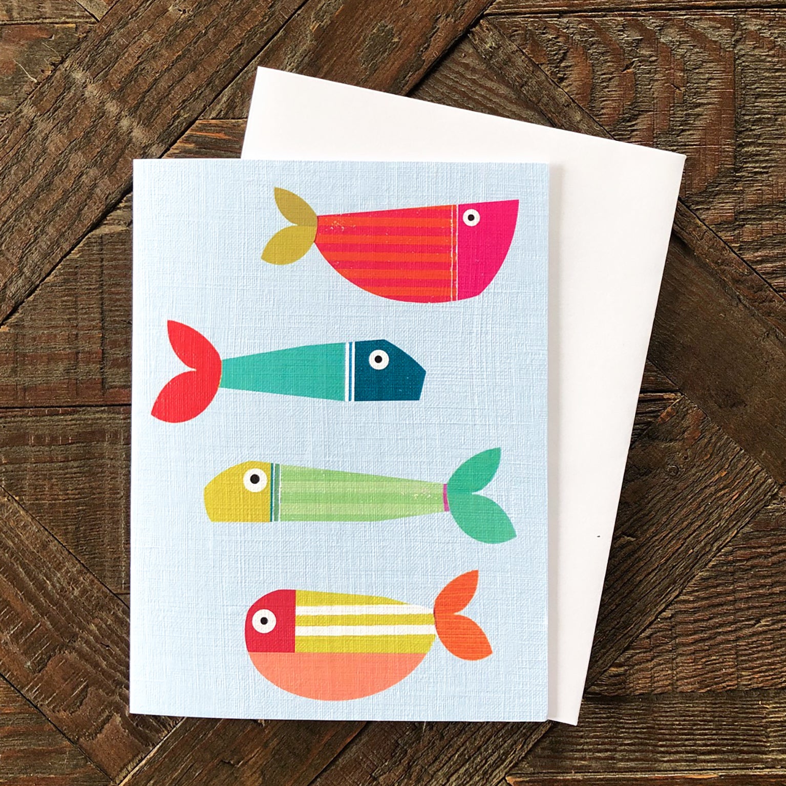 mini fish greetings card