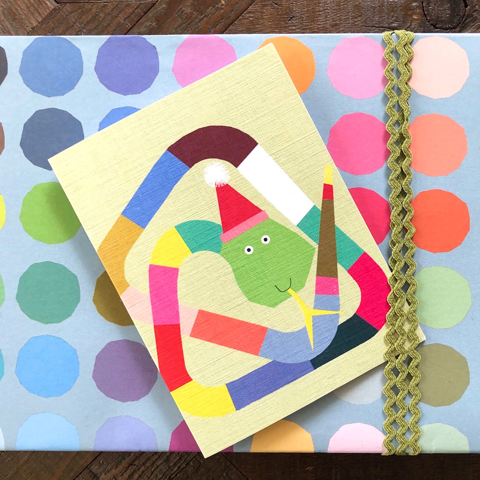 mini snake greetings card