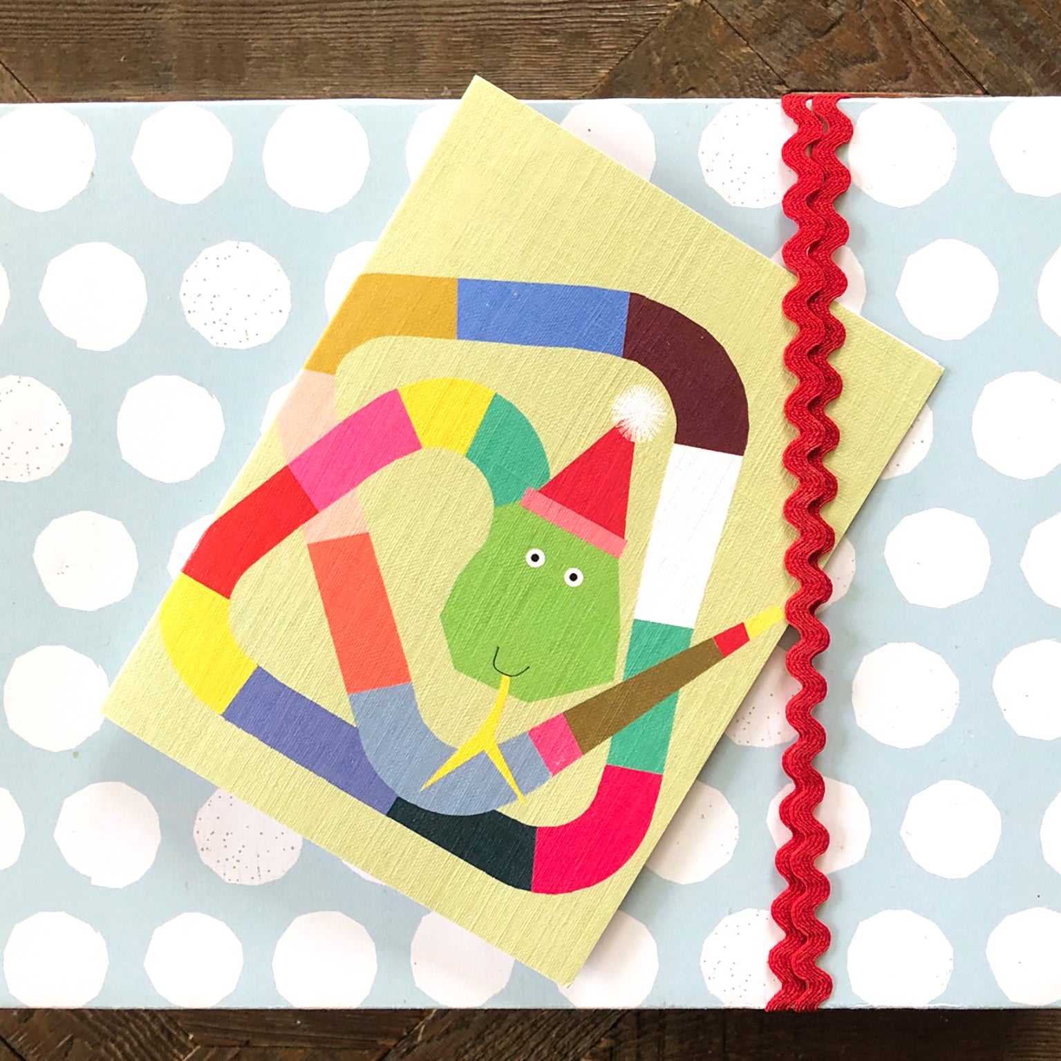 mini snake greetings card