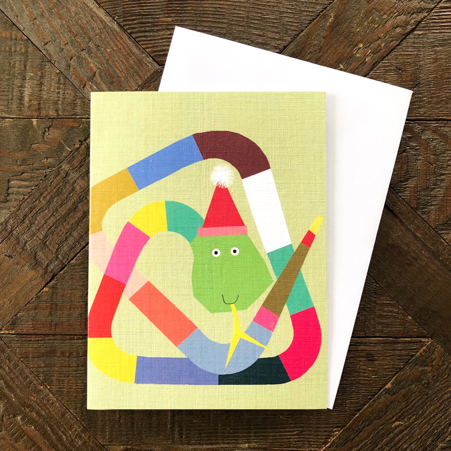 mini snake greetings card