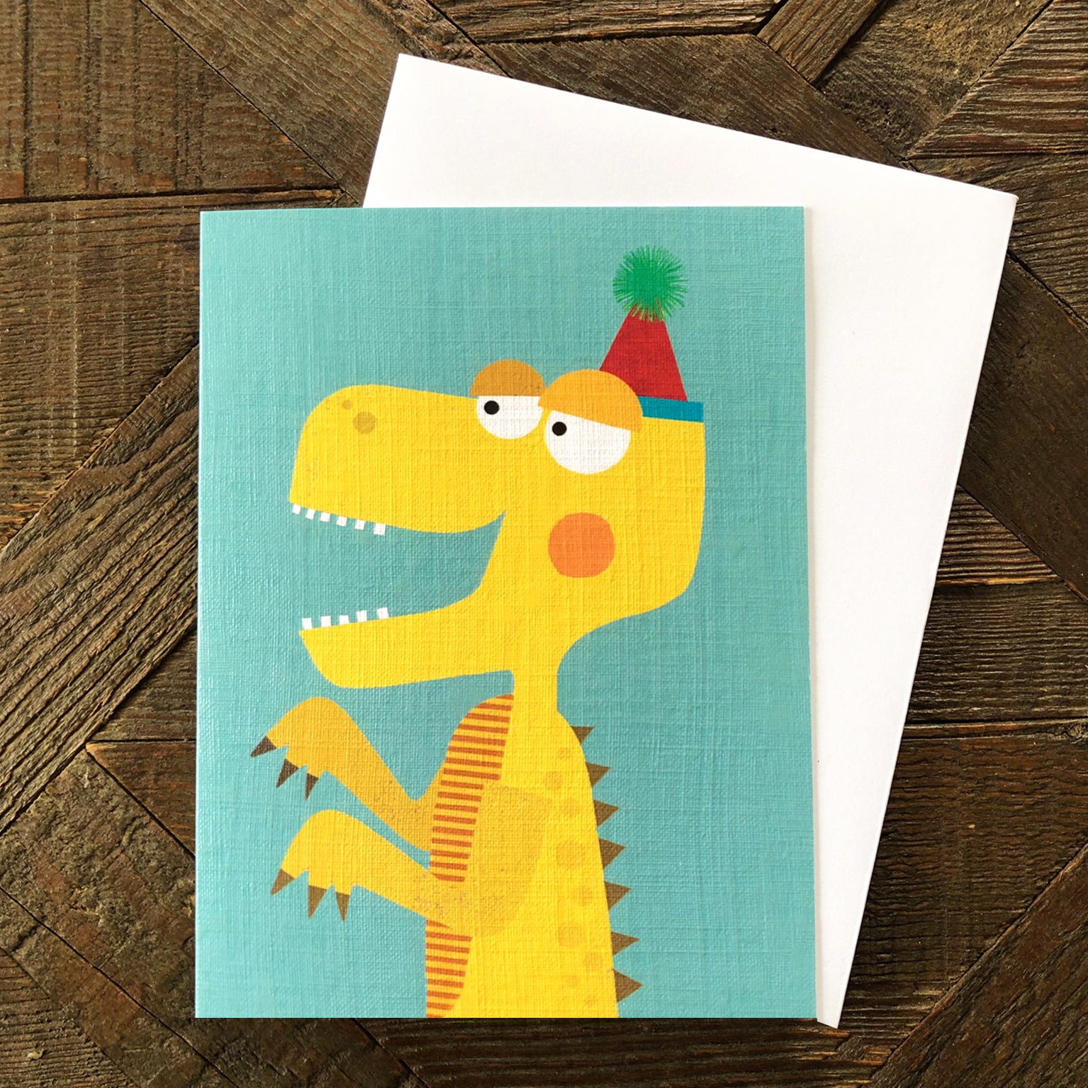 mini dinosaur greetings card