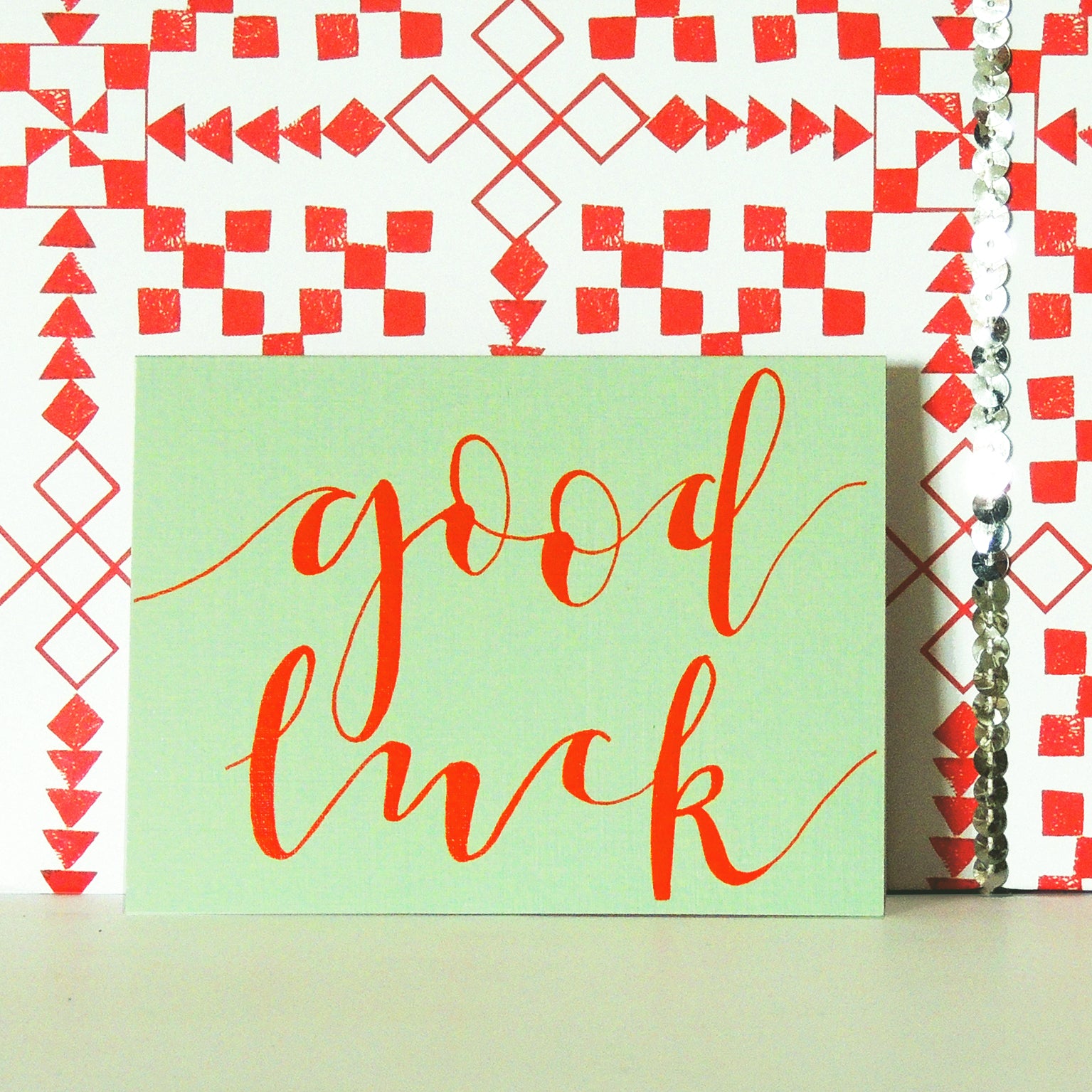 mini good luck  card