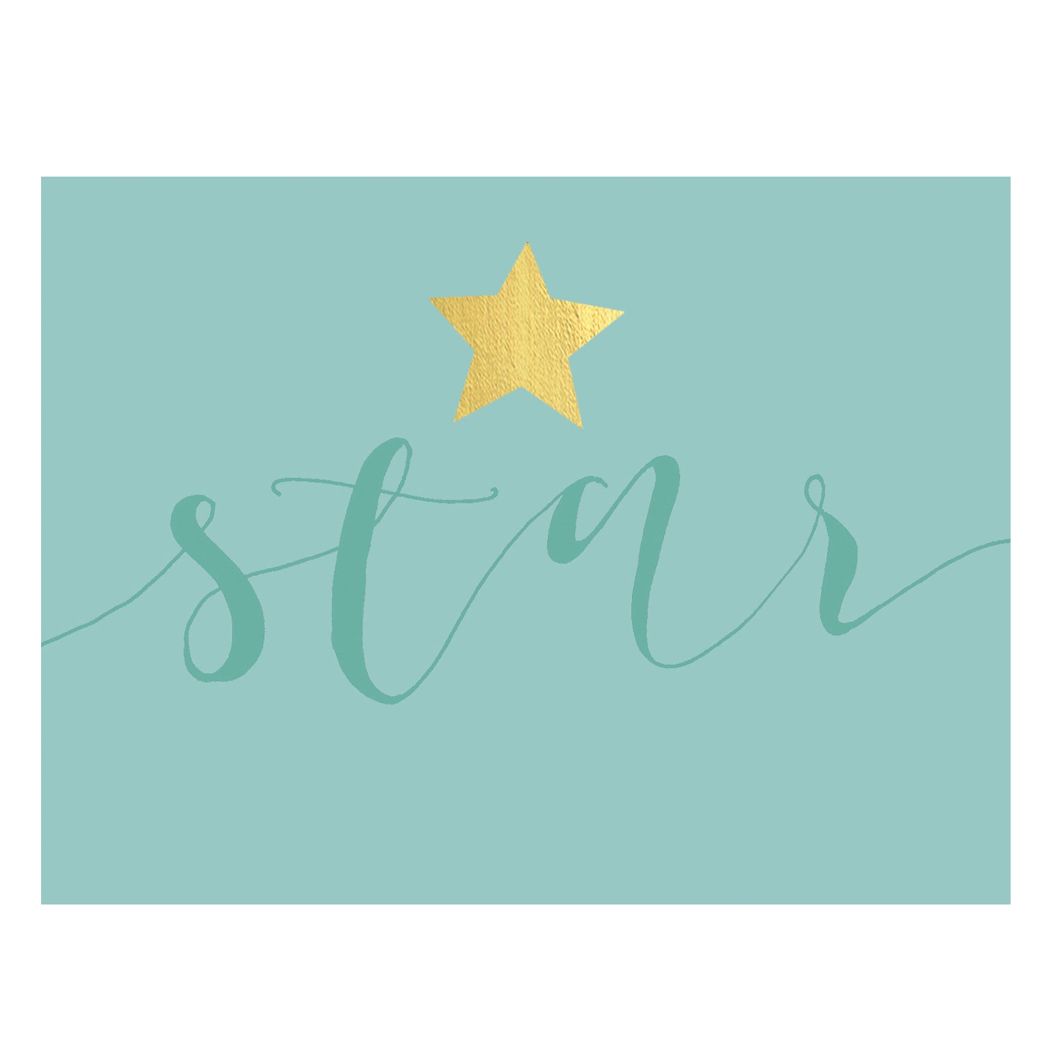 mini gold foiled star card