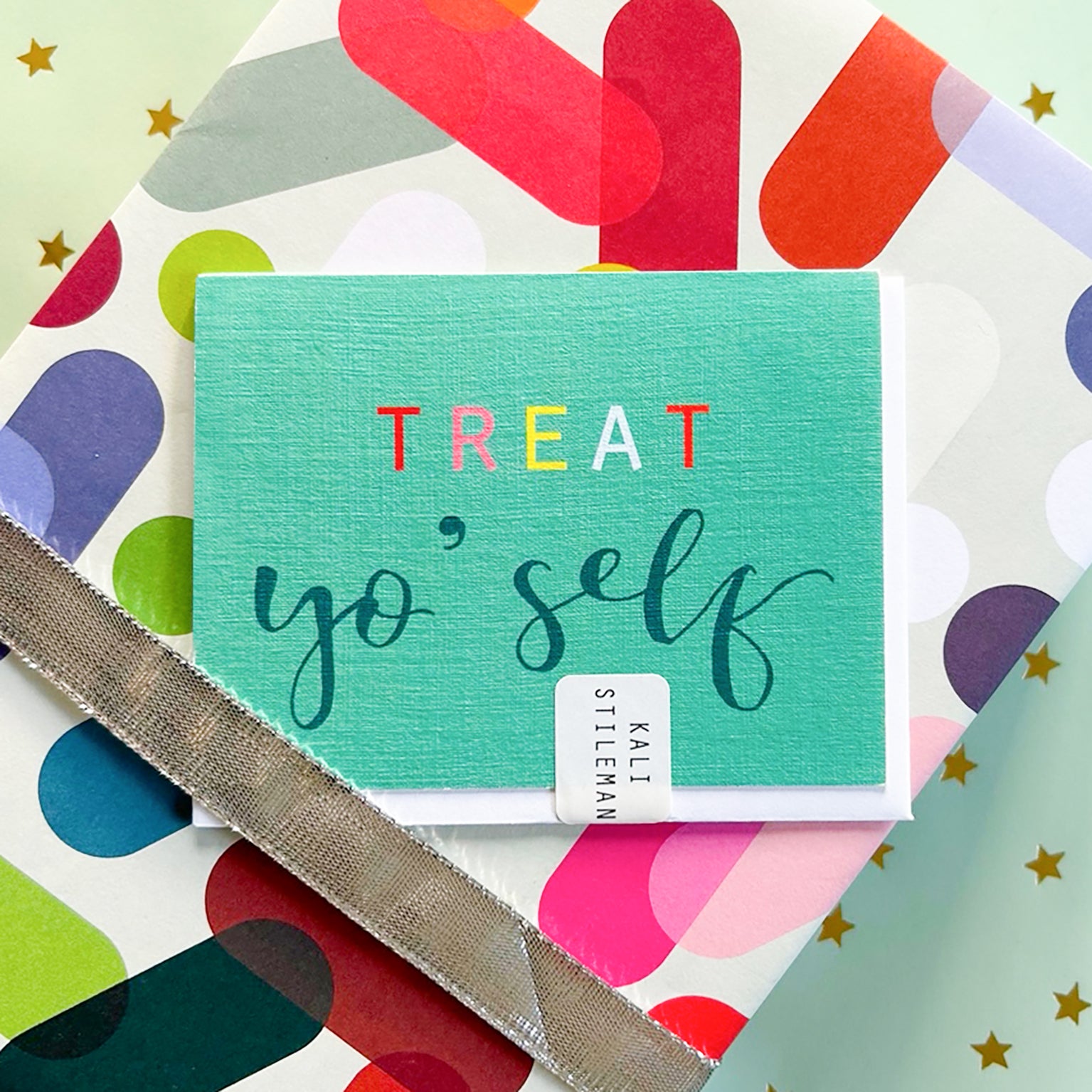 mini treat yo'self card