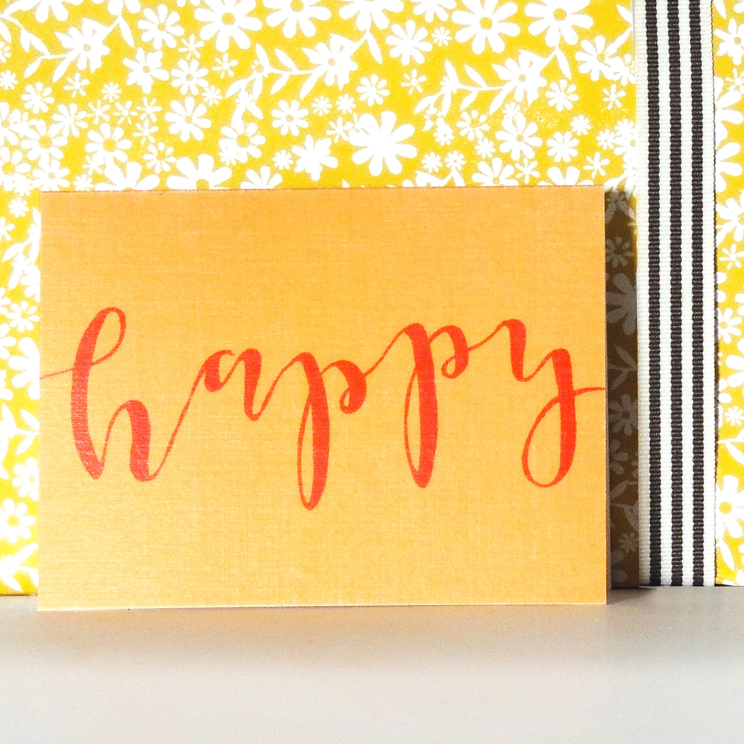 mini happy greetings card