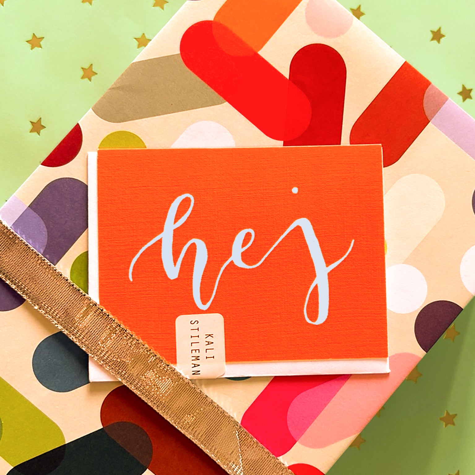 mini hej greetings card