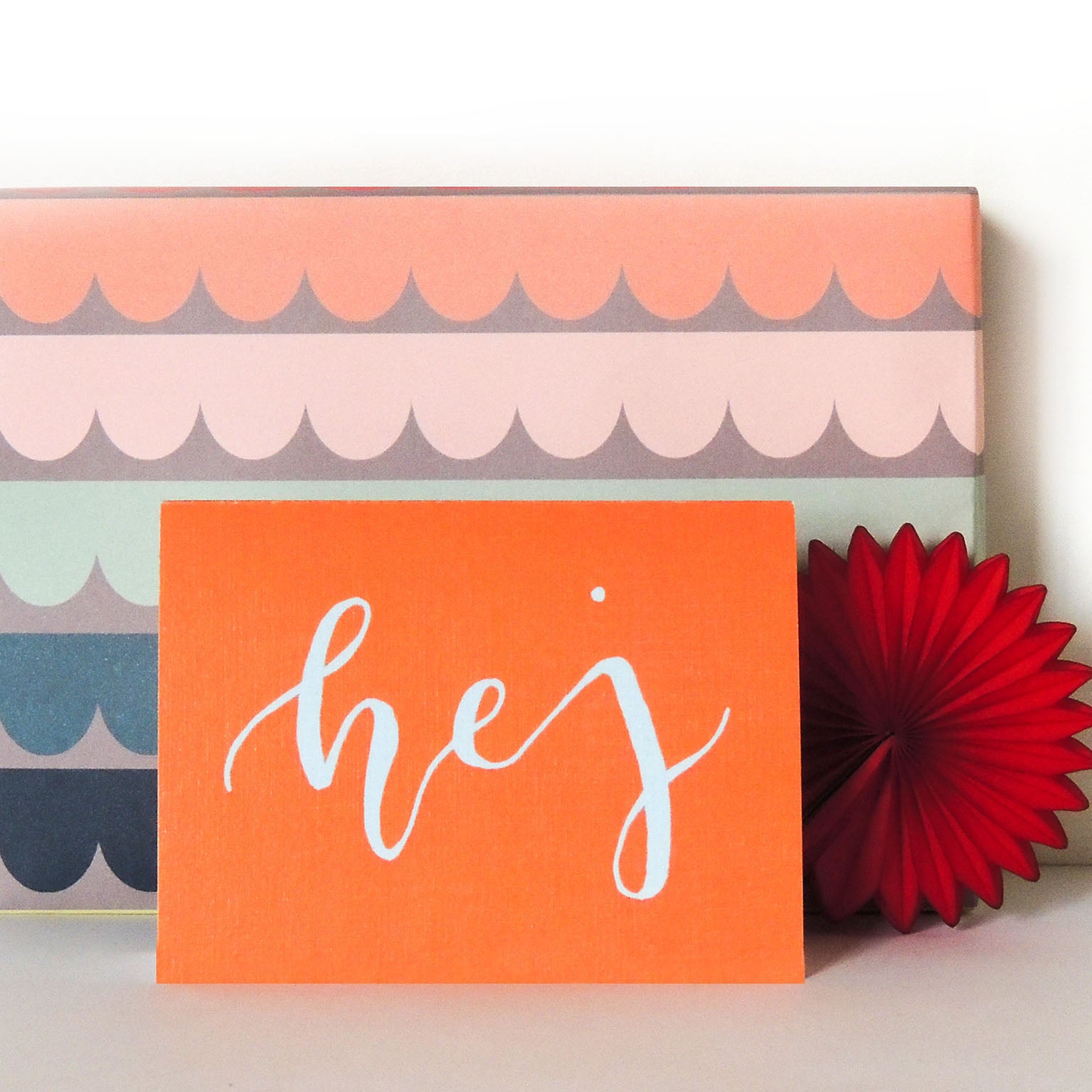 mini hej greetings card