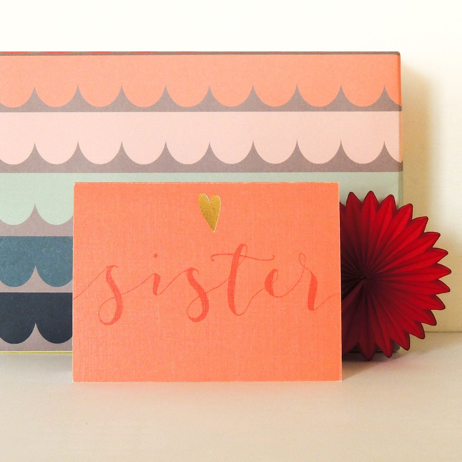 mini sister greetings card