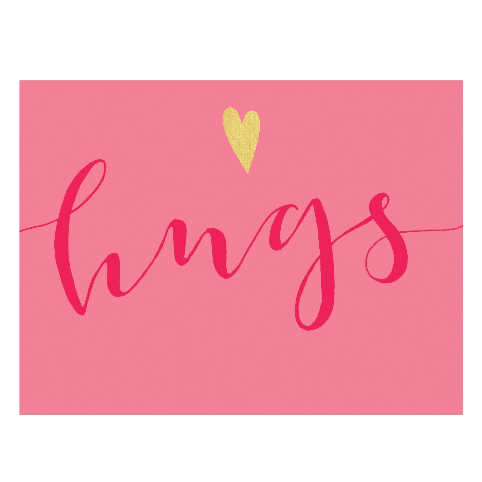 mini gold foiled hugs card