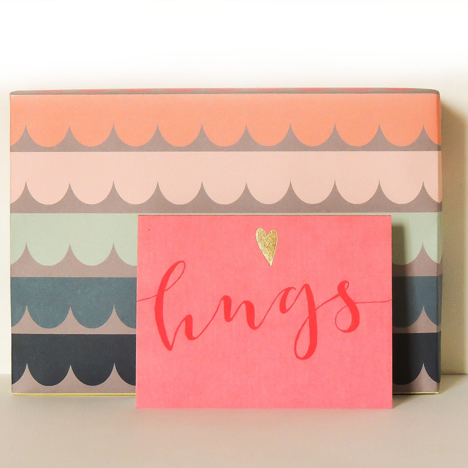 mini gold foiled hugs card