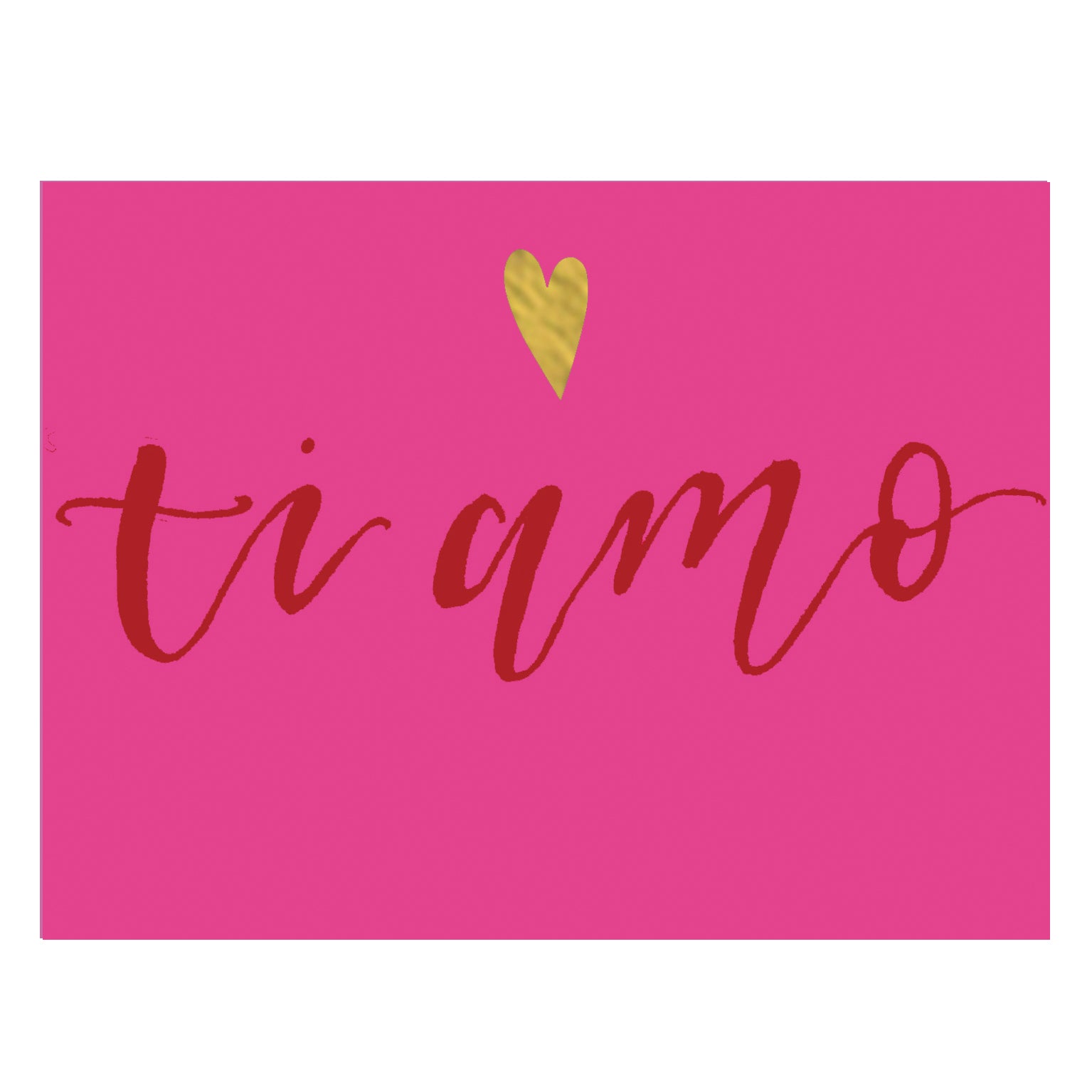 mini gold foiled ti amo card