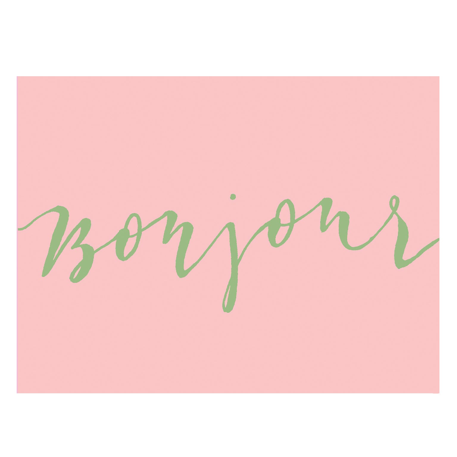 mini bonjour greetings card