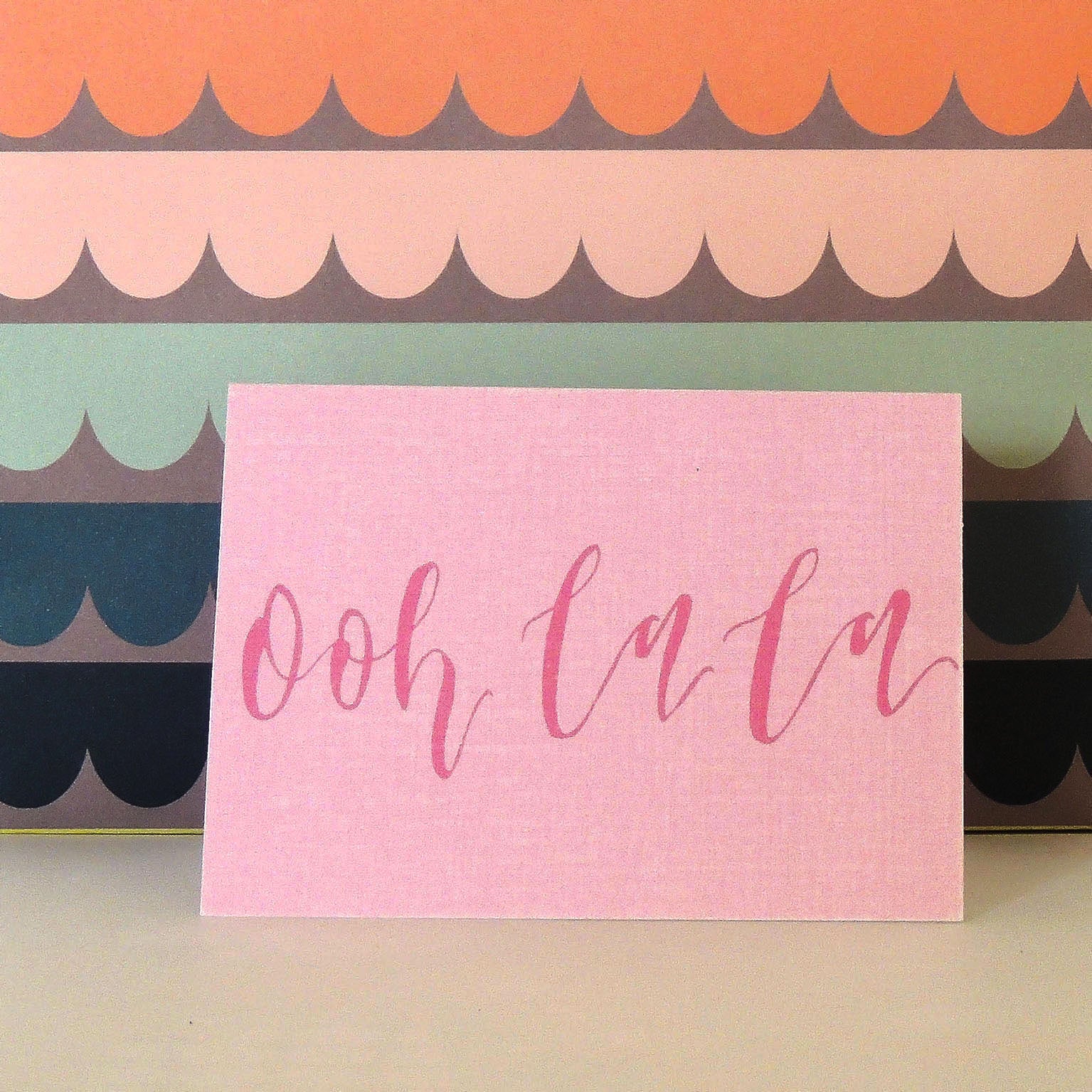 mini ooh la la card