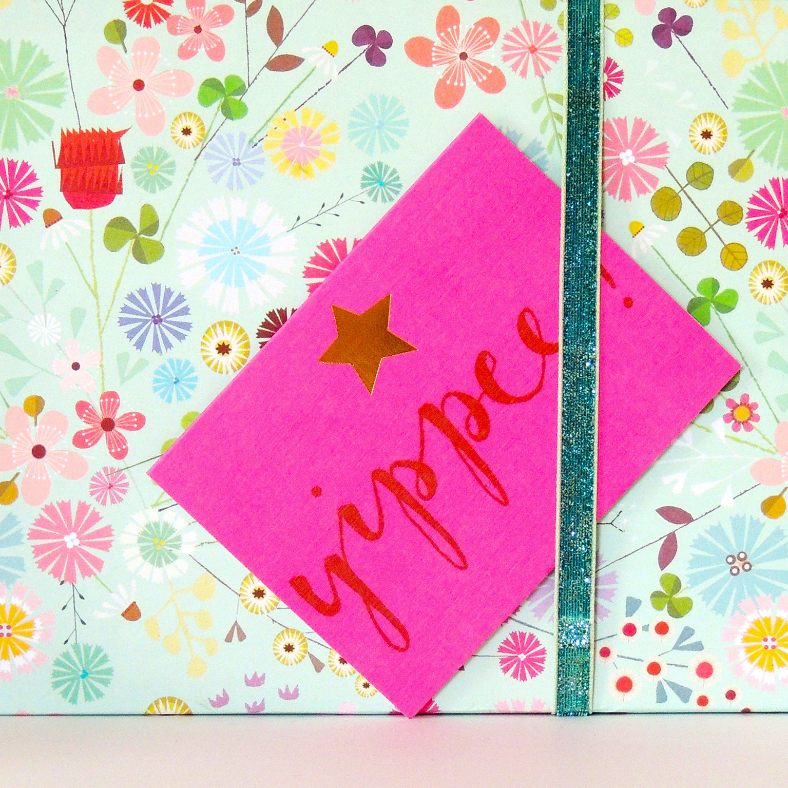 mini gold foiled yippee card