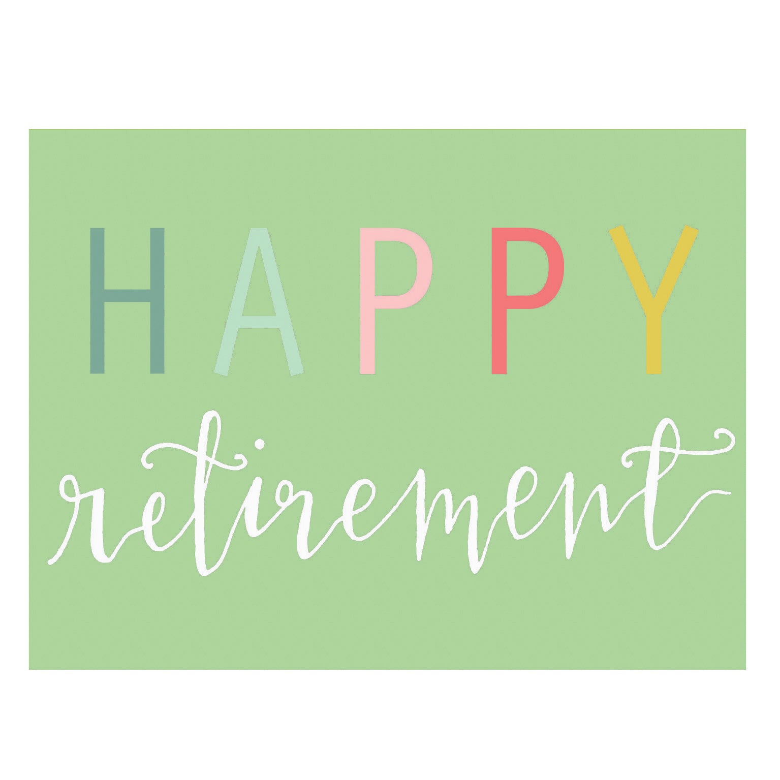 mini happy retirement card