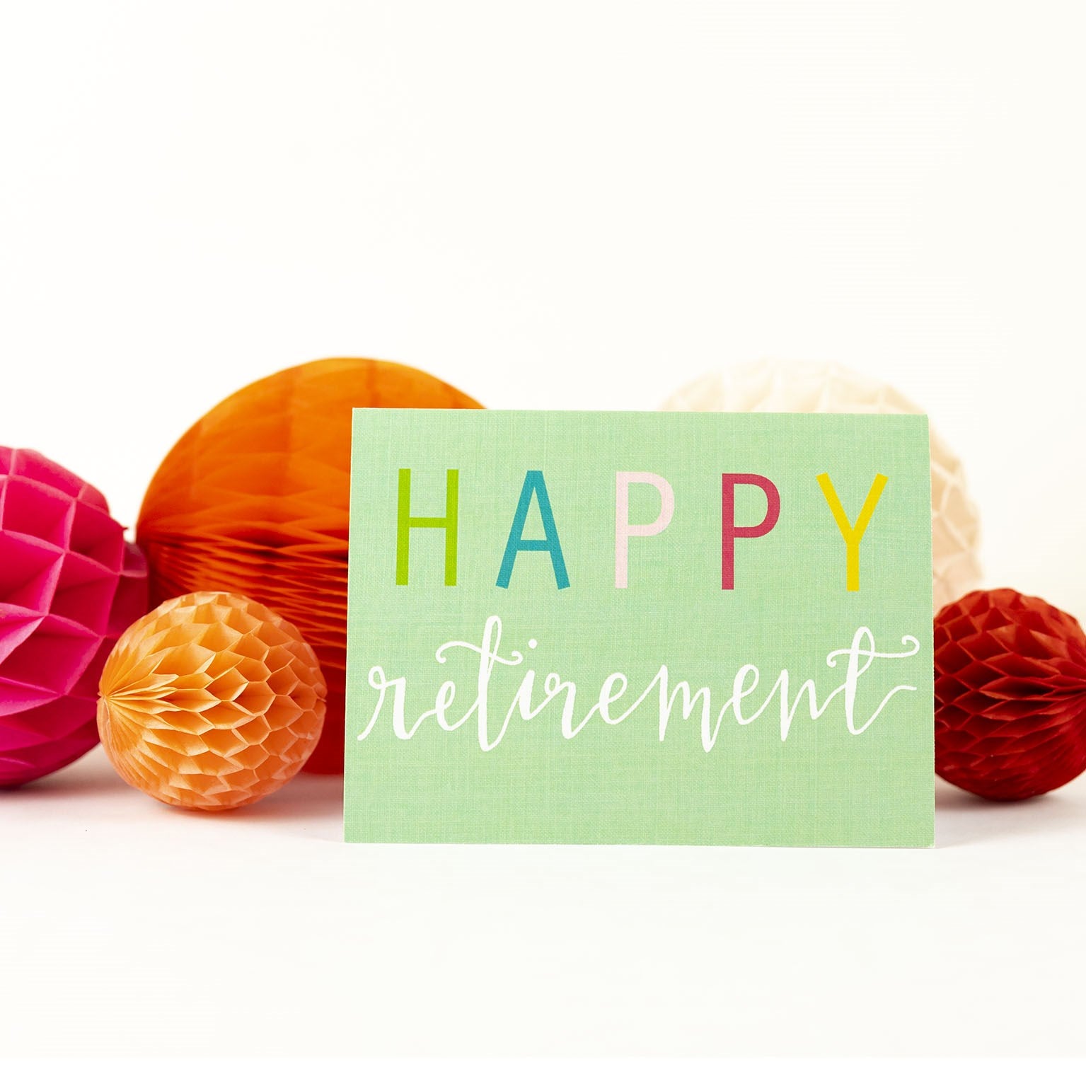 mini happy retirement card