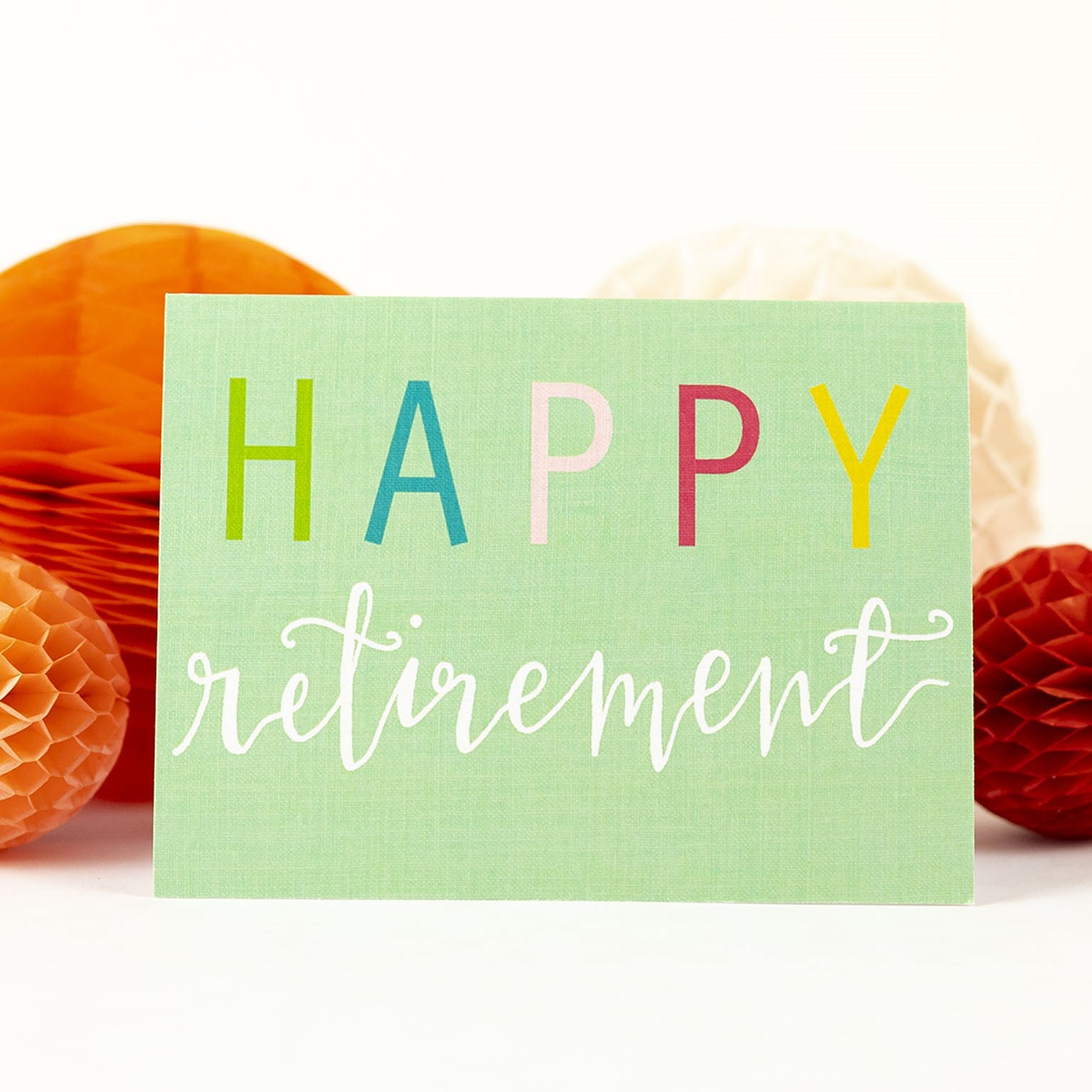 mini happy retirement card