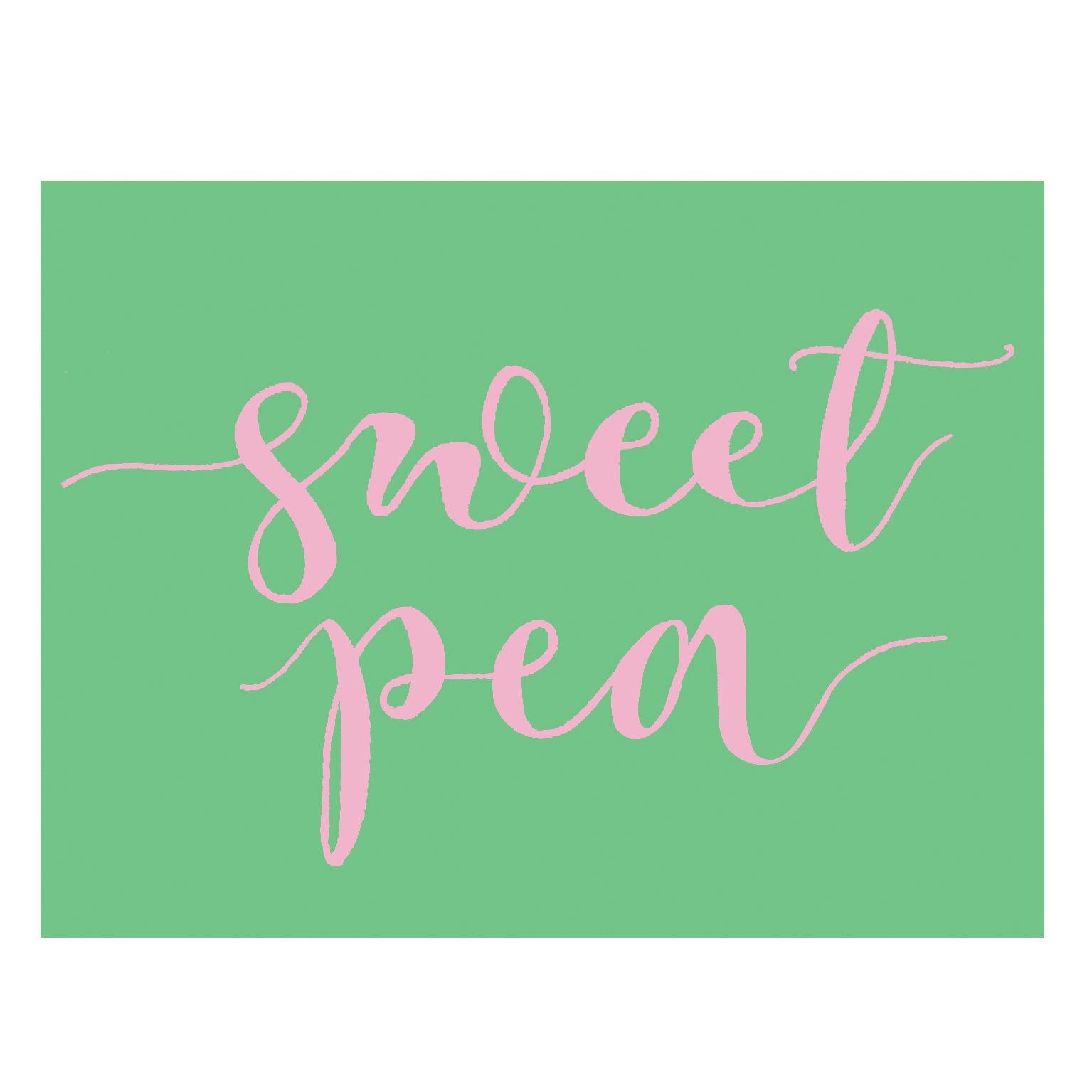 mini sweet pea card