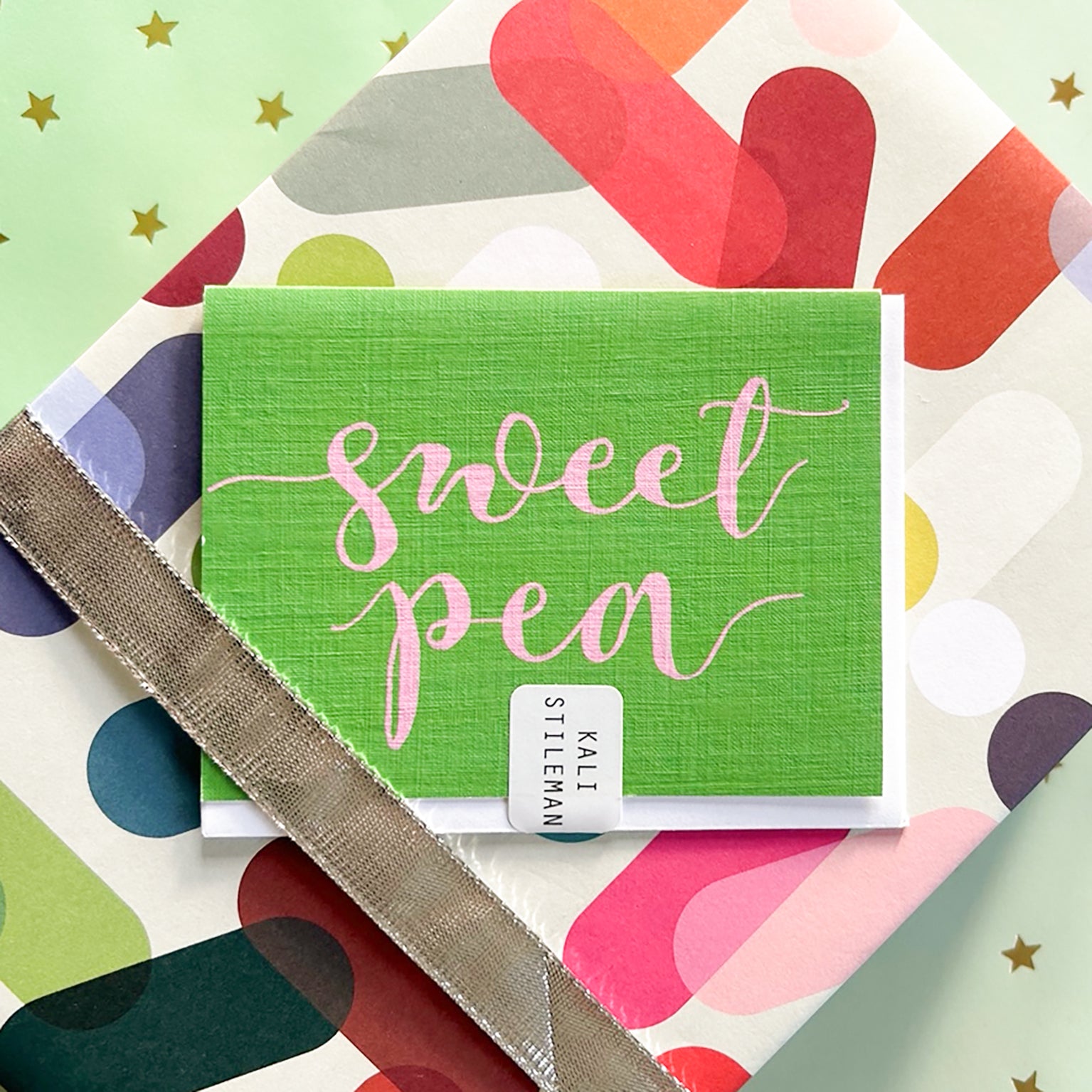 mini sweet pea card