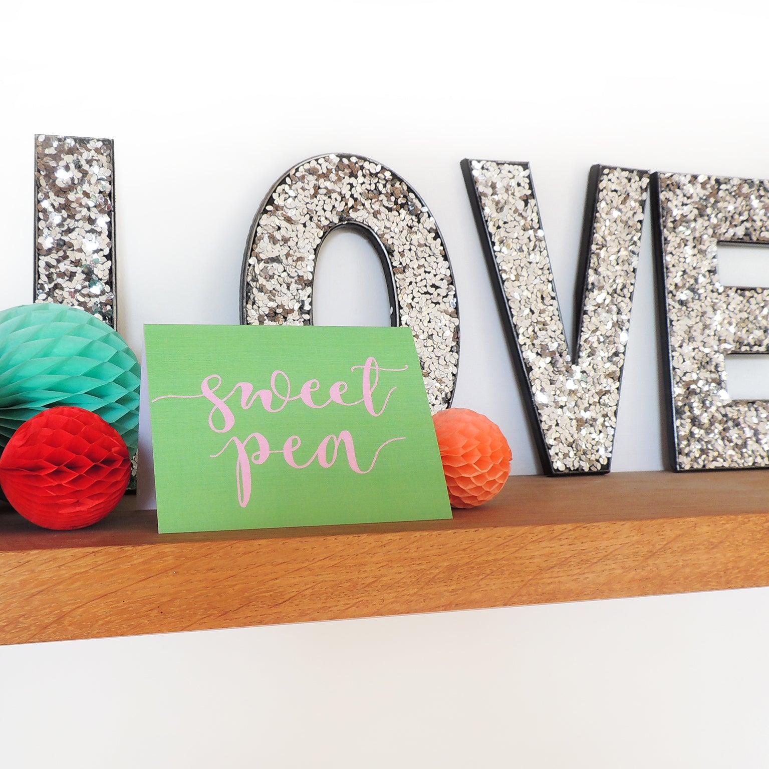 mini sweet pea card