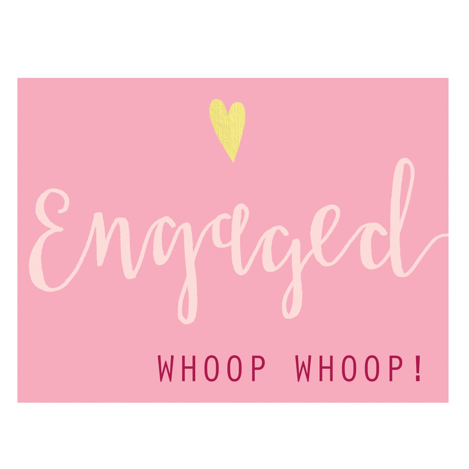 mini gold foiled engaged card