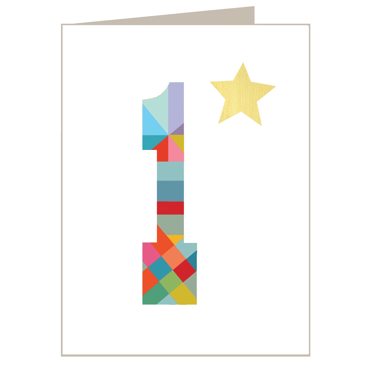 mini gold star number one card